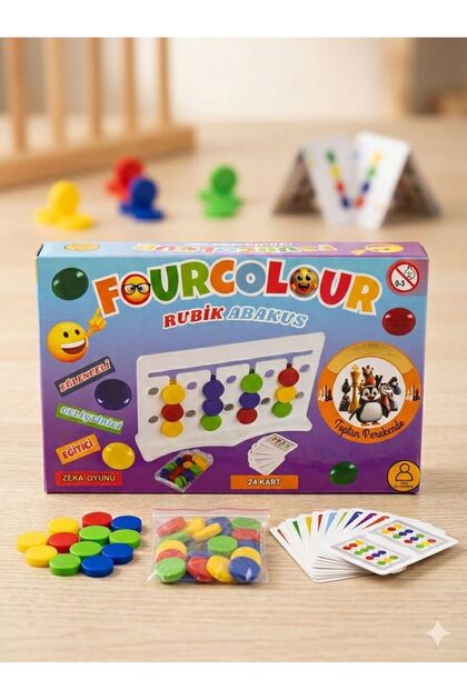 Tıfıl Toys Four Colour Rubik Abakus - 24 Kartlı Çocuklar İçin