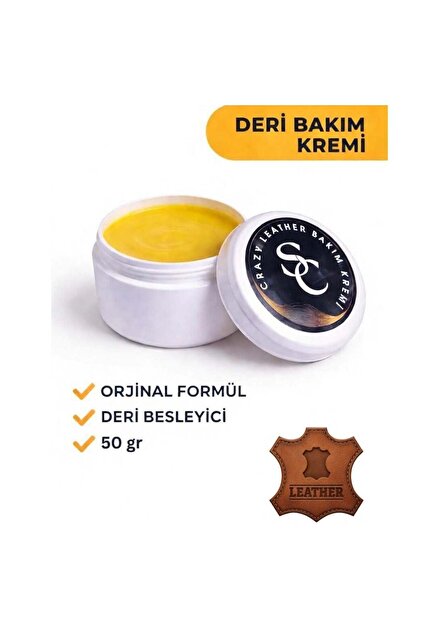 Crazy Leather Bakım Kremi, Doğal Deri Besleyici, Koruyucu Ve Su Itici Krem 50 GR