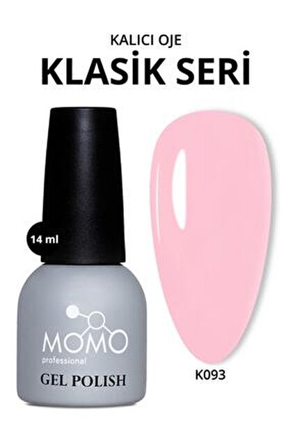 MOMO professional Kalıcı Oje S007, Simli Açık Pembe, 14 ml