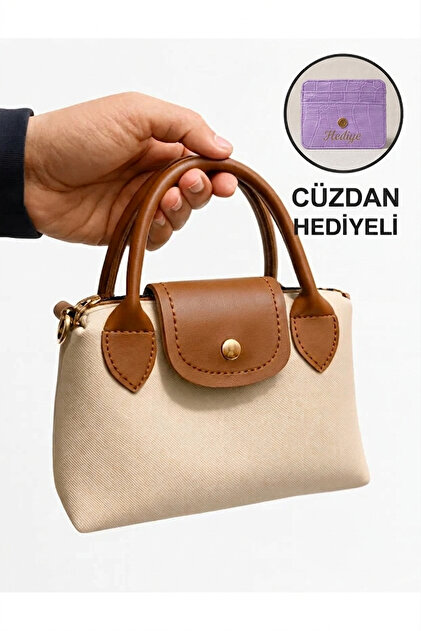 ateş3434 Kadın Suni Deri Saplı Küçük Boy El Ve Omuz Çantası