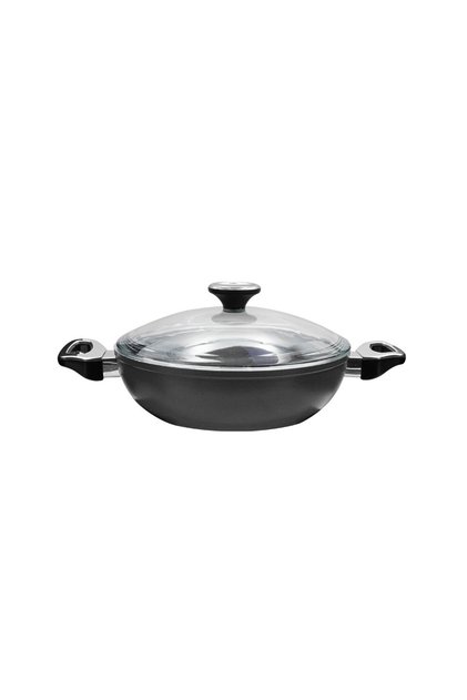 Monaco Flat Pot Black 26 cm