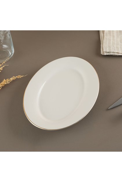 Alisa Gold Boat Plate 25 cm