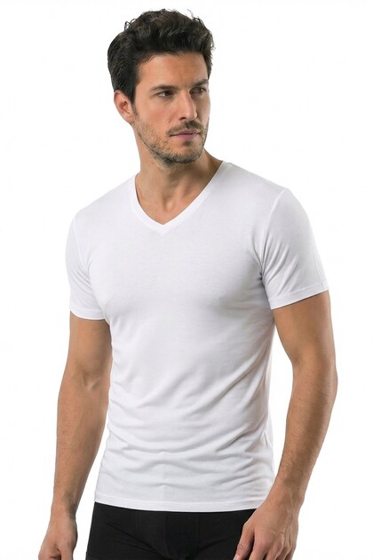 Men's Modal T-Shirt V-Neck Modal for Every Moment of the Day (1623)