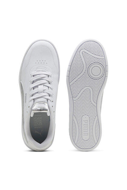 Puma Court Lally Metallic Whisper Kadın Beyaz Sneaker Ayakkabı
