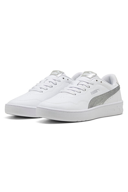まぁ Puma Court Lally Metallic Whisper Kadın Beyaz Sneaker Ayakkabı