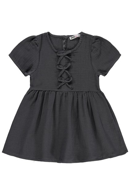 Dress with Bow for Ages 2-5 - Gray