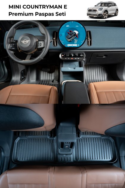 Mini Countryman U25 EV 3D Havuzlu Paspas Seti – Tam Uyumlu, Kokusuz ve Kolay Temizlenir