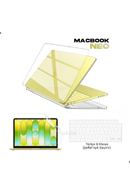 ZMOBILE Macbook Neo 13 inç A3404 Uyumlu Kapak, Ekran ve Klavye