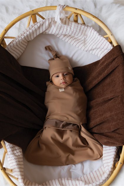 Newborn Swaddle Set – Hip-Friendly - Earthy (Taupe)