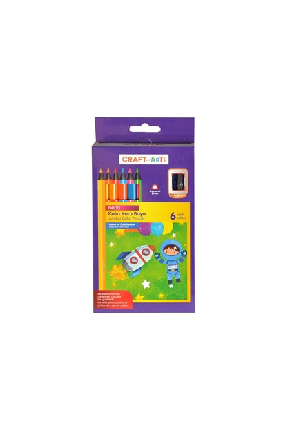 Jumbo Neon Kuru Boya 6 Renk