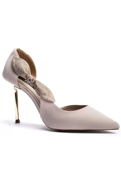 Kuum K25-820 Beige Stiletto 9 cm Women's Evening Dress Shoes