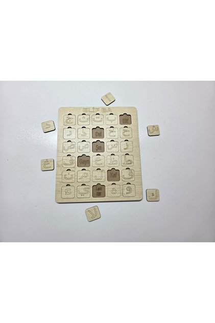 Wooden Educational Elif Ba Arabic Alphabet Bultak Educational Jigsaw Puzzle Toy