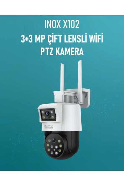 İnox-X102 3+3MP Full HD Dual Çift Lens Wifi Akıllı ONVIF PTZ Kamera HiEasy