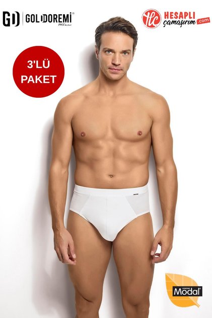 Men's Premium Modal Cotton Very Comfortable Non-Marking Rubber 3-Piece Boxed Slip Underpants