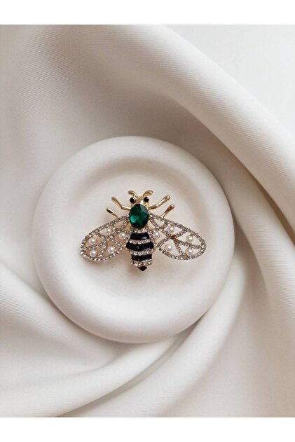 Minne Jewelry-Accessory Arı Broş - Trend Tasarım Yaka İğnesi