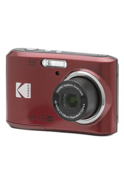 كاميرا رقمية PIXPRO FZ45-16MP مع تكبير بصري 4X وعدسة واسعة الزاوية 27 مم وشاشة LCD مقاس 2.7 بوصة (باللون الأحمر)