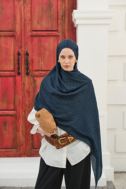 Loop Pattern Cotton Ayrobin Jacquard Shawl Women