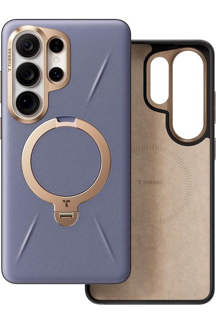 Ostand Q3 VegSkin For Samsung Galaxy S26 Ultra Case Leather, 360 Magnetic Stand, MagSafe, Purple