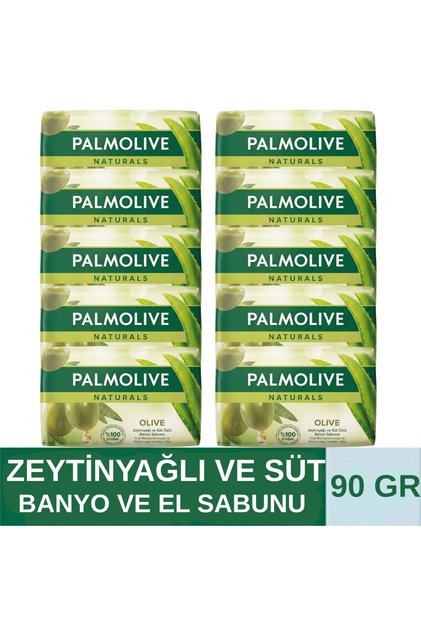 NATURALS OLİVE AND MİLK, ZEYTİNYAĞI VE SÜT 90GR BANYO, EL SABUNU (10 ADET)