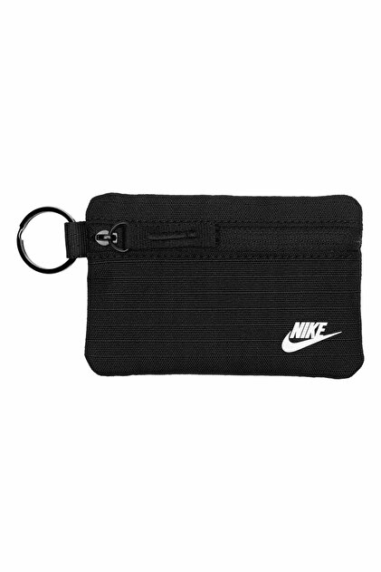 Nike Unisex Siyah Bozuk Para Cüzdanı Anahtarlık - Fermuarlı Cüzdan