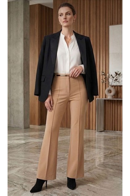 Women's Pants High Waist Gathering Spanish Style Palazzo Trousers
