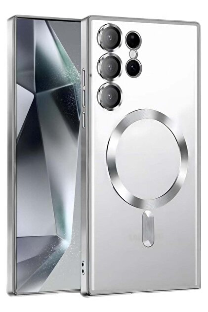 Clear Magnetic Case for Samsung Galaxy S25 Ultra 6.8" – Wireless Charging Compatible, Shockproof Cam