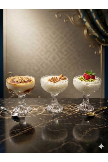 3-Piece Jourı Multi-Purpose Presentation Bowl-Dessert Ice Cream Snack Bowl 250 ml