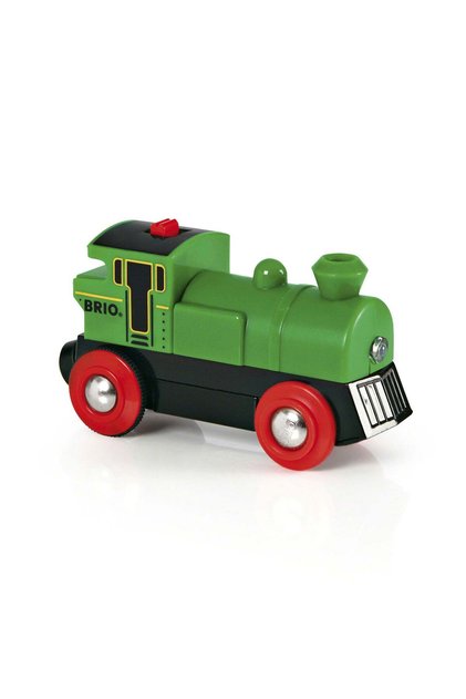 Locomotivă mică verde cu baterii