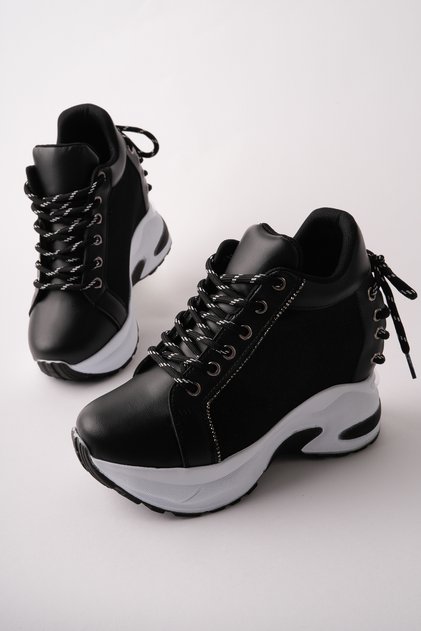 Dnr-446 Hidden Heel Back Tie Detailed Sports Shoes