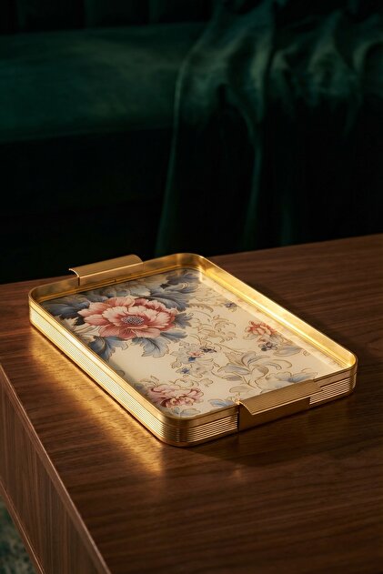 Blake Glass Tray with Handle – 39 cm