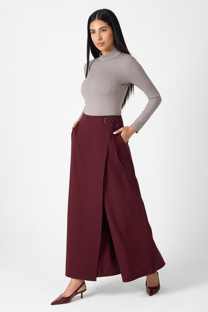 Front-To-Back A-Pilled Maxi Skirt-Trunks