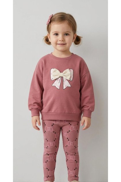 Bowknot Embroidery Children's %100 Baby Set