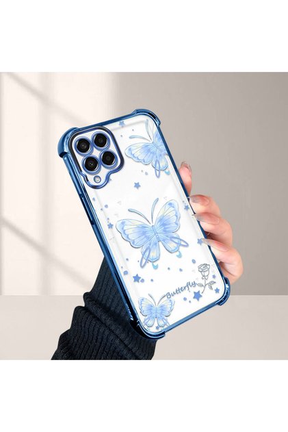 Samsung Galaxy M33 Compatible Stylish Butterfly Pattern Drop-Resistant Case