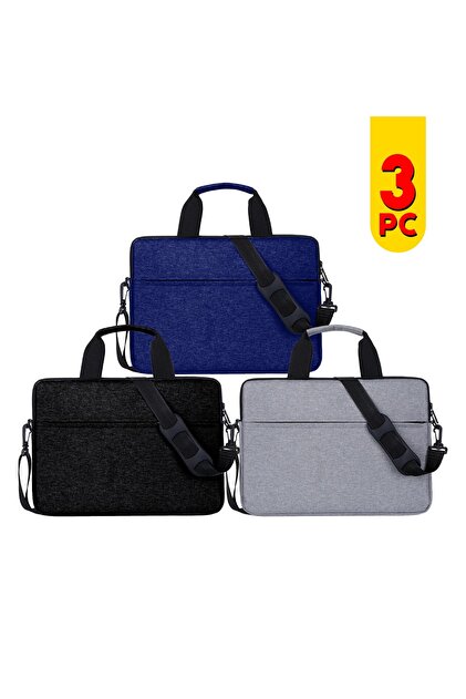 3 PC COMBO- Fashion Business Laptop Bag Sleeve Case Shoulder HandBag Notebook Pouch Briefcases