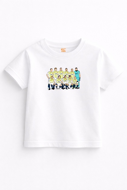 Yellow Navy Blue Quarter Finals – Unforgettable Victory Squad Kids T-Shirt
