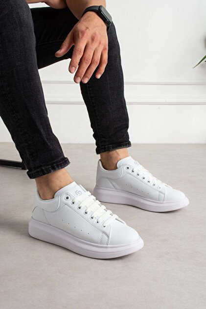 Men's Sneaker Daily Comfortable Sole Sports Shoes White