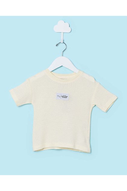 Infant Boys Yellow Printed T-Shirt