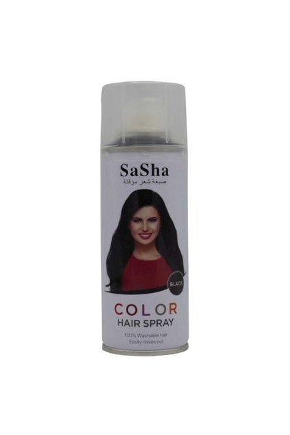 Sasha Temporary Hair Dye Spray Black Color-130 ml