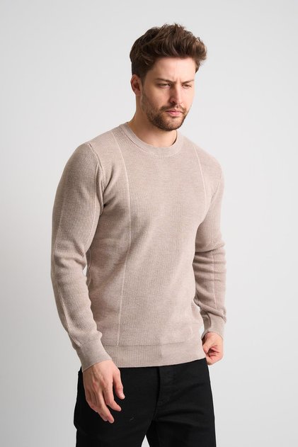 Textured Black Knit Sweater (Et-3633-T)