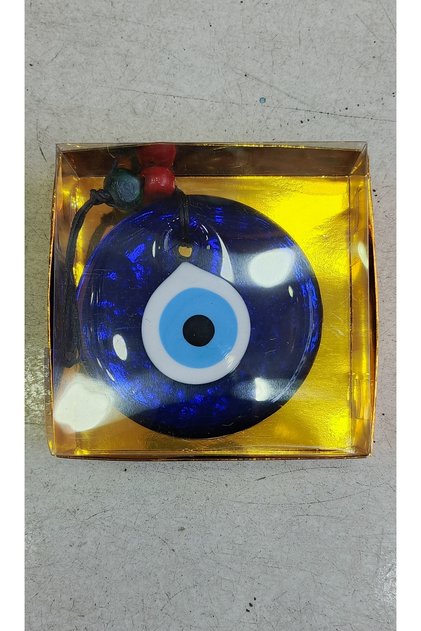 11 cm Wicker String Custom Box with Evil Eye Beads