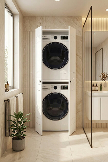 Avmpark Seven Banyo Dolabı Çamaşır Makine Dolabı ve Kurutma