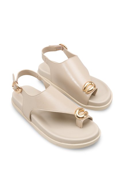 Stella Gioia Women's Flip Flop Sandals 00123470 Beige Rustic