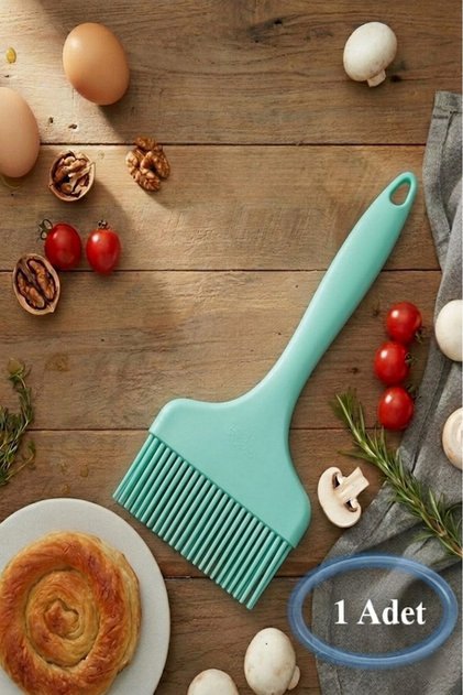 9cm Wide Green Silicone Brush - Egg and Oil Brush, Easy to Clean, Non-Stick, with Ergonomic Handle