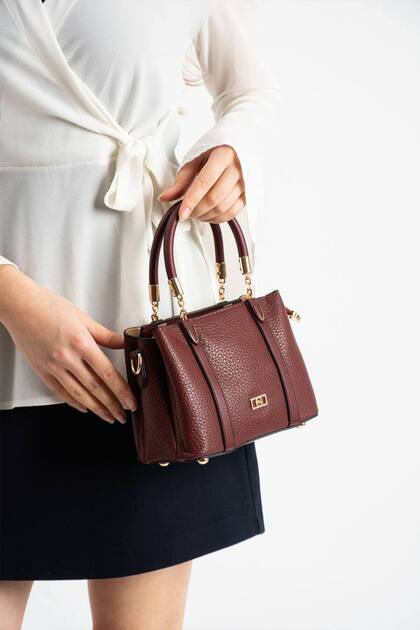 Gold Detailed Women's Hand and Shoulder Bag