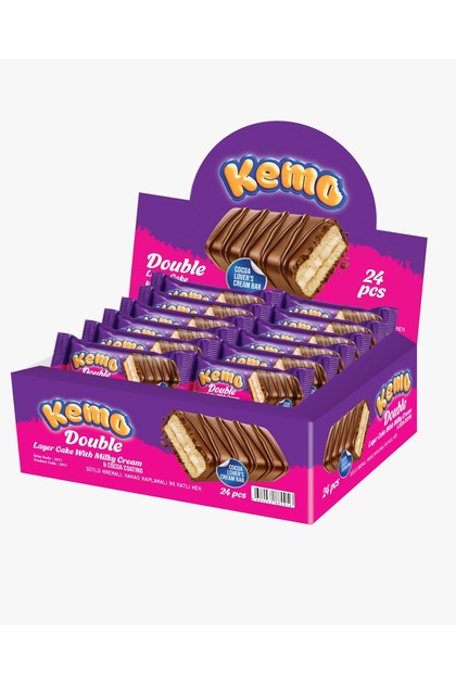 【bake keko様】専用・青×2袋≪リクエスト特割特価≫ KEMO Double Sütlü kremalı kakao kaplamalı 2 katlı kek. 40 gr 24
