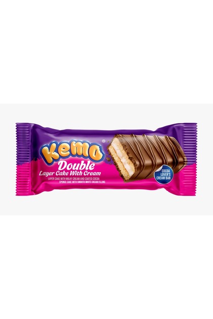 KEMO Double Sütlü kremalı kakao kaplamalı 2 katlı kek. 40 gr 24