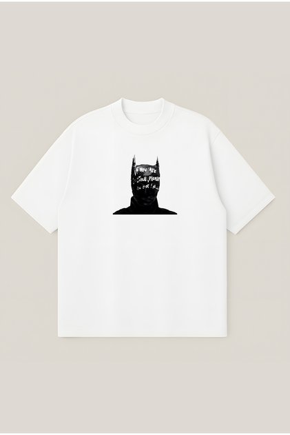 Batman Justice Oversize Boxy Cut Unisex 100% Cotton Printed Tshirt | Streetwear