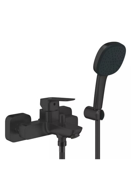 Baterie cada/dus Cubeo 1018142430, aparenta, set dus, Negru Mat