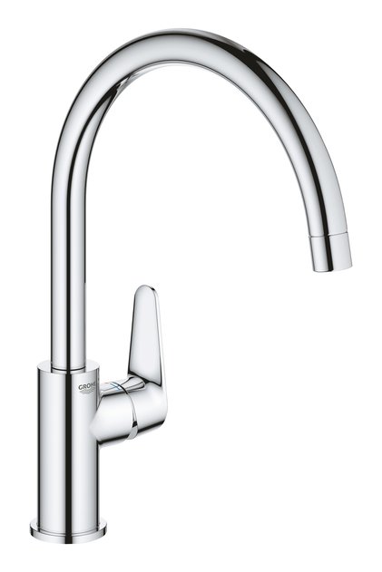 BauCurve 31536001 βρύση κουζίνας, 3/8, τύπου C, ψηλό στόμιο, μονομοχλική, Χρωμέ