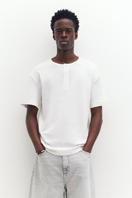Pull & Bear Basic henley t-shirt - Fiyatı, Yorumları